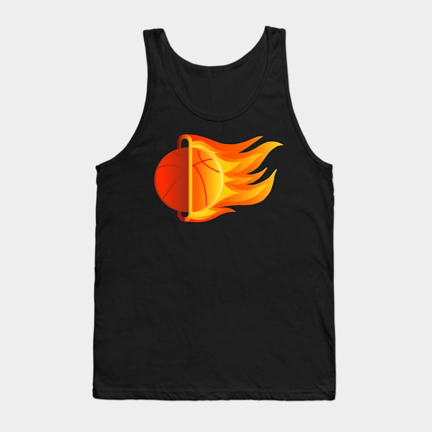 basketball that burns and passes through the hoop Tank Top by duxpavlic